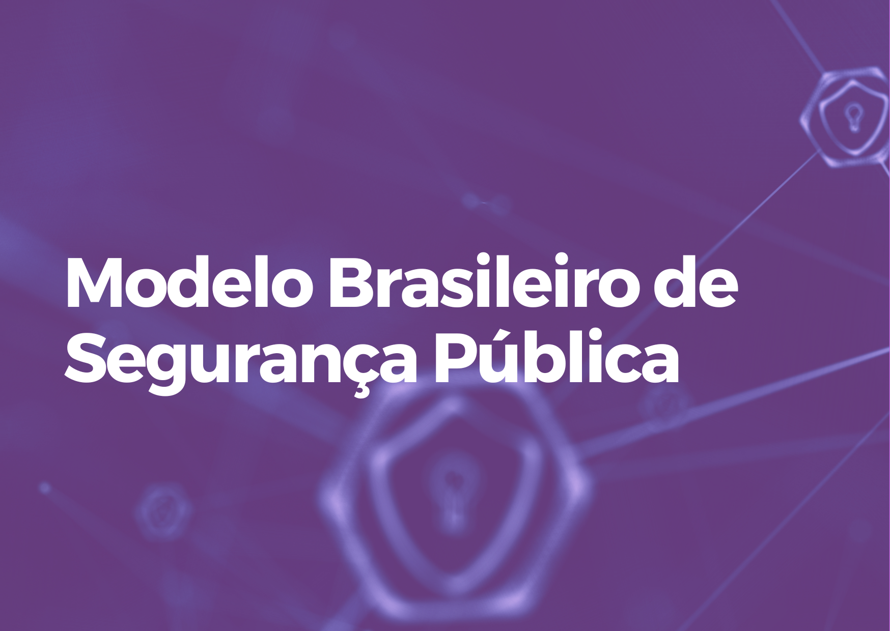 MODELO BRASILEIRO DE SEGURANÇA PÚBLICA - Turma II